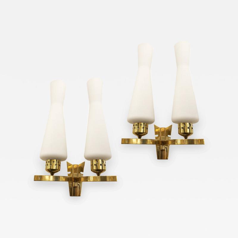  Arredoluce Pair of Mid Century Wall Lights in the Manner of Arredoluce