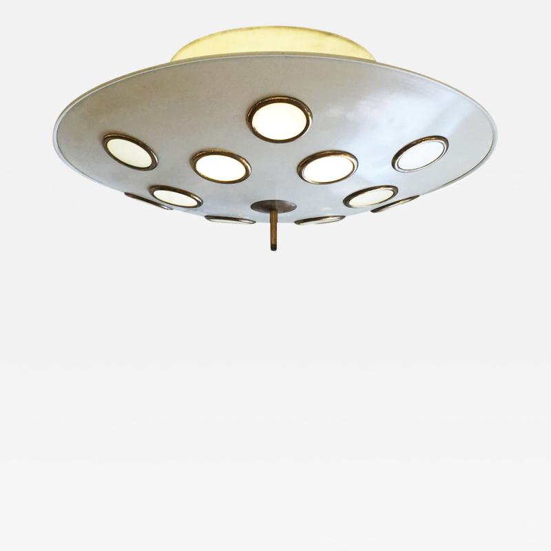  Arredoluce Saucer Flush Mount Chandelier Attributed to Arredoluce Italy 1950s