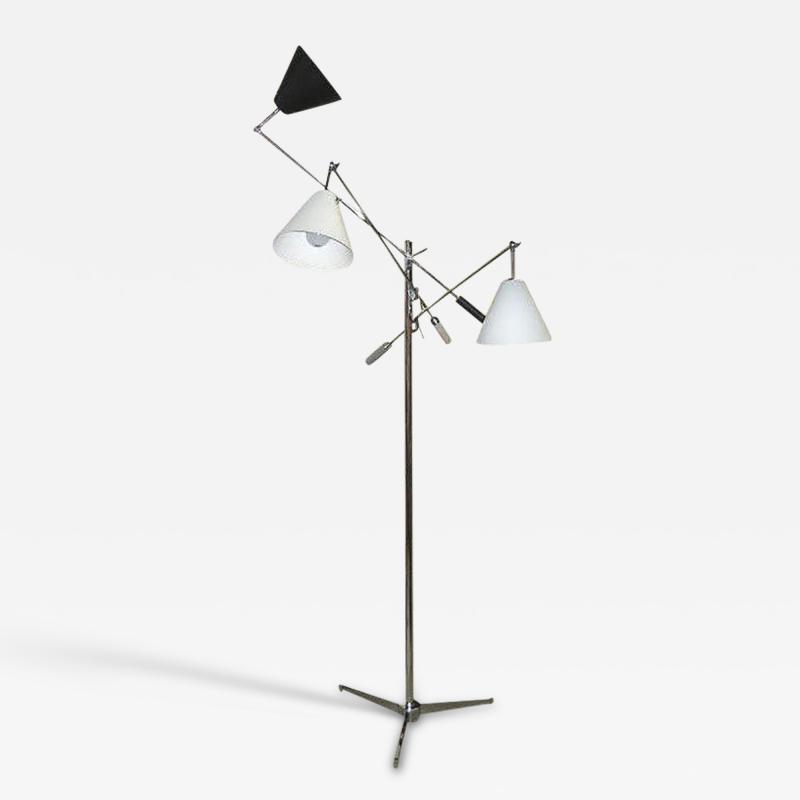  Arredoluce Triennale Lamp Grey Black White