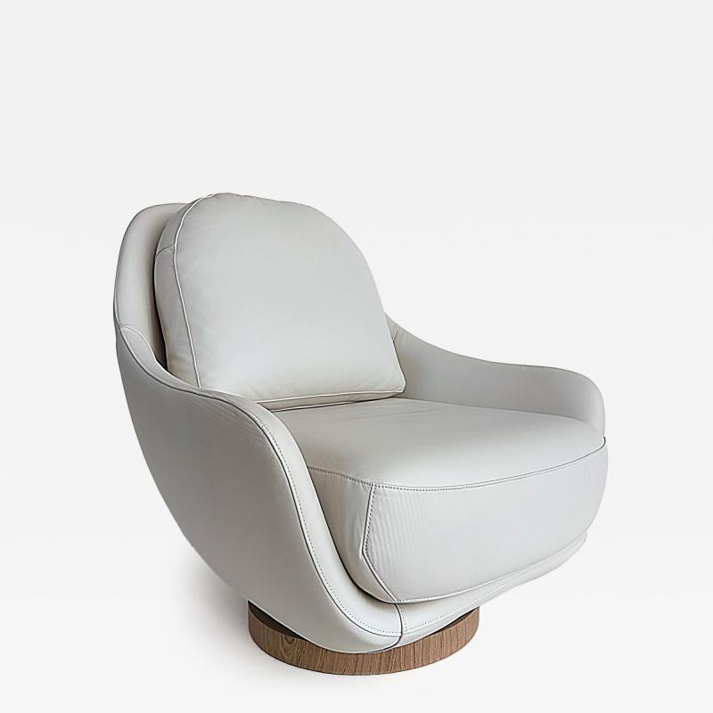  Artefacto Vintage Artefacto Leather Luna Lounge Swivel Chair 