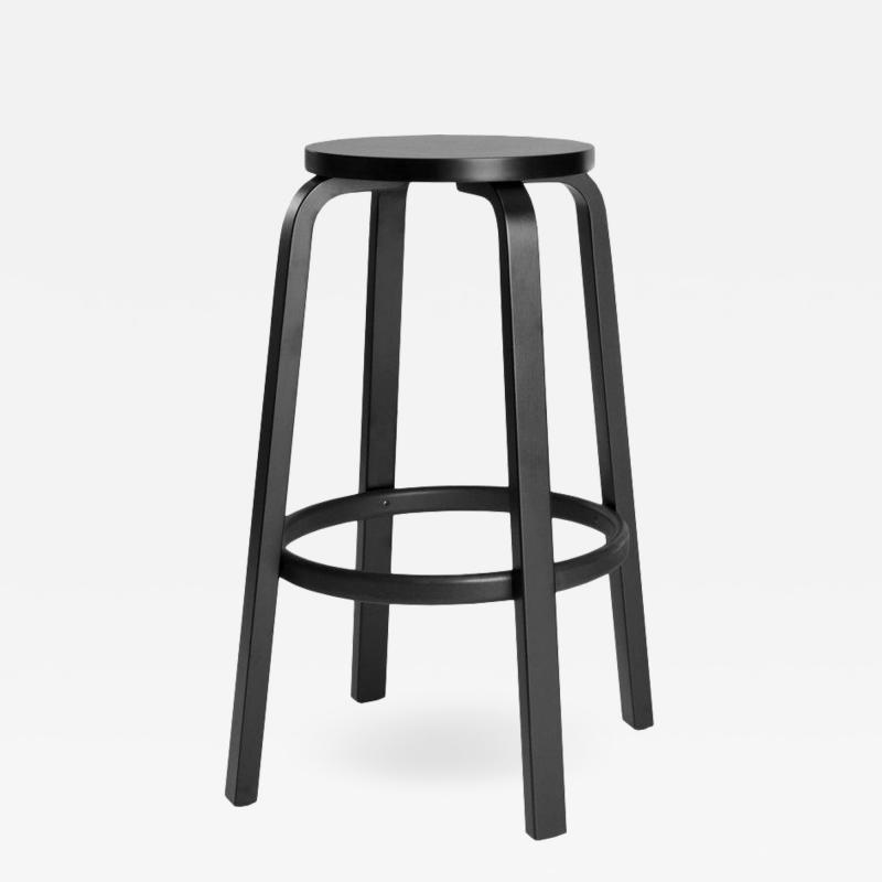  Artek Authentic High Stool 64 Bar Stool in Black by Alvar Aalto Artek