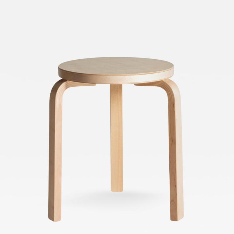  Artek Authentic Stool 60 in Birch by Alvar Aalto Artek