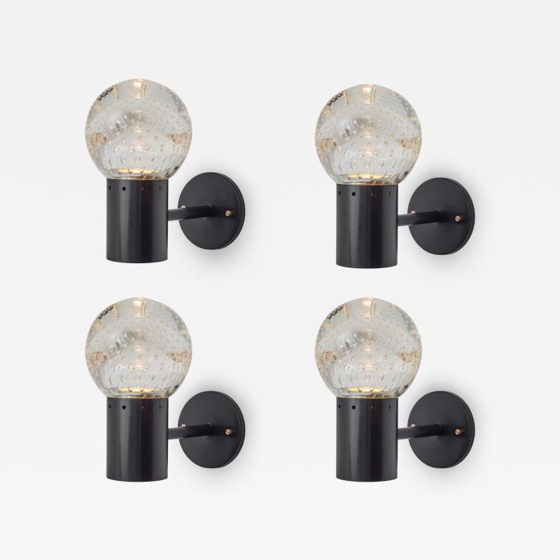  Arteluce 1960s Gino Sarfatti Metal and Seguso Glass Sconce for Arteluce