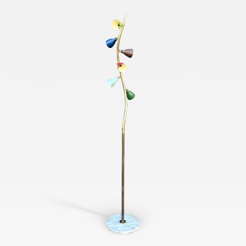  Arteluce Italian Modern Arteluce Attributed Multi Cone Floor Lamp