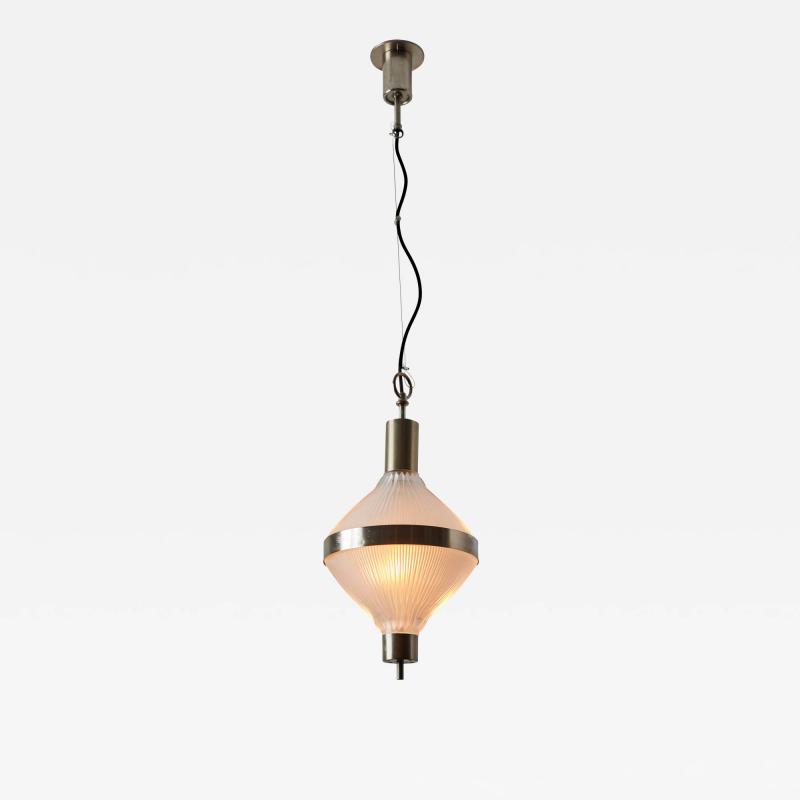  Artemide Large Studio B B P R Polinnia Glass and Metal Pendant c 1964 for Artemide