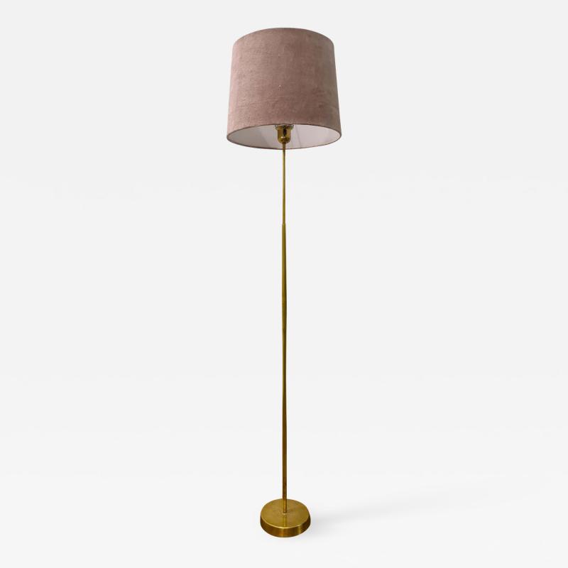  Asea Midcentury ASEA Timeglass Shaped Brass Floor Lamp Sweden 1960s
