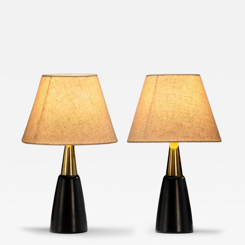  Asea Pair of Model E1291 Table Lamps from ASEA Sweden ca 1950s