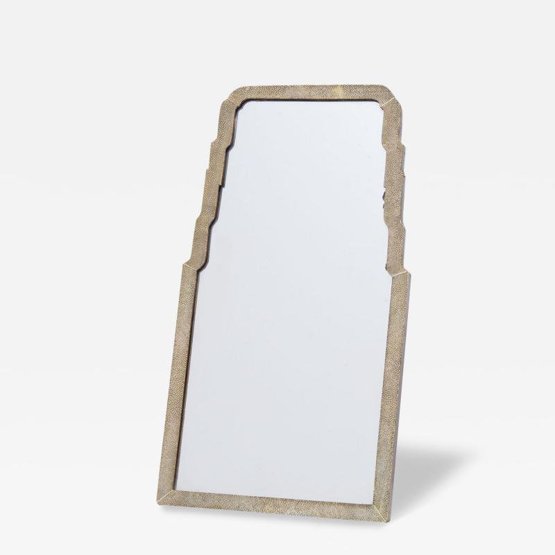  Asprey English Shagreen Frame Table Mirror in the Manner of Asprey Co