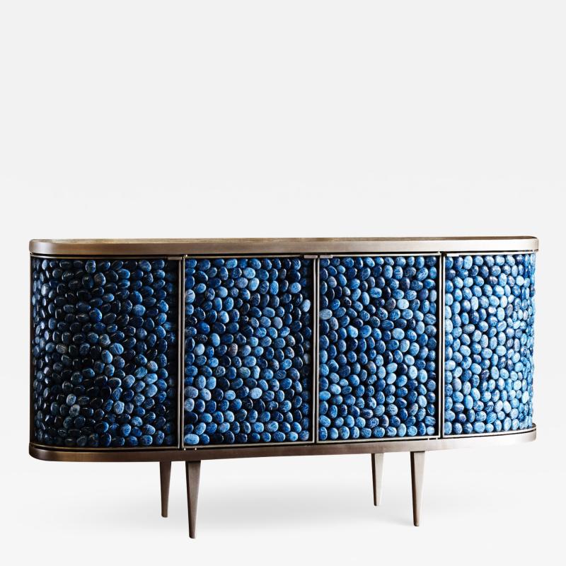  Atelier Stefan Leo Semi precious stones sideboard by Galerie Glustin