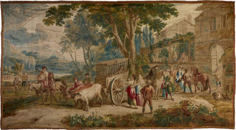  Atelier d Urban et Daniel III Leyniers Massive antique Flemish tapestry of Don Quixote by Leyniers