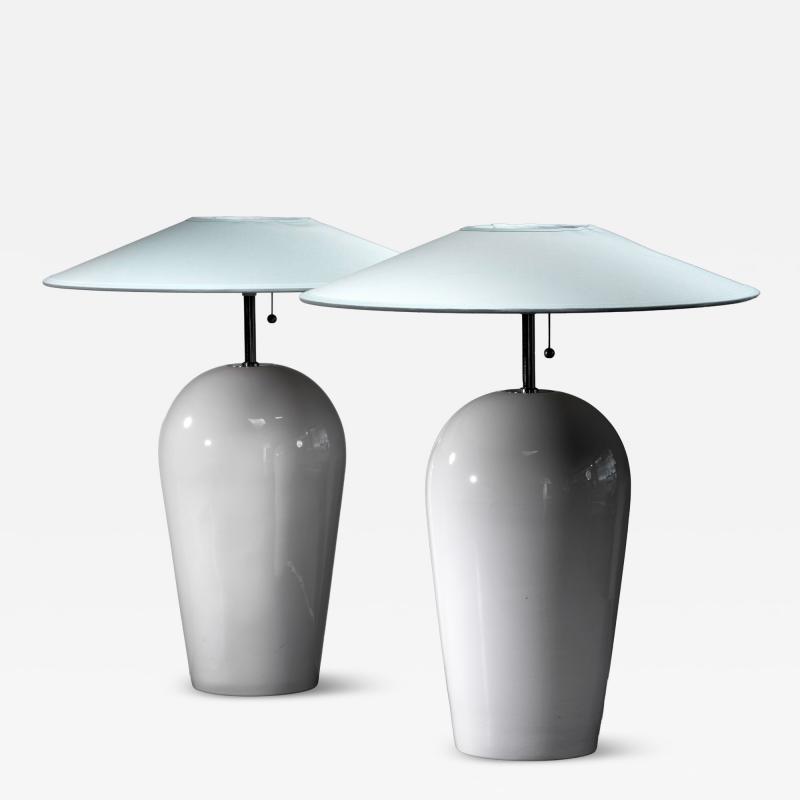  Atelje Lyktan Pair of ceramic table lamps by Atelj Lytkan