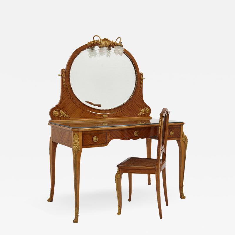  Au Gros Ch ne Antique Parisian Neoclassical Style Dressing Table Set by Au Gros Ch ne