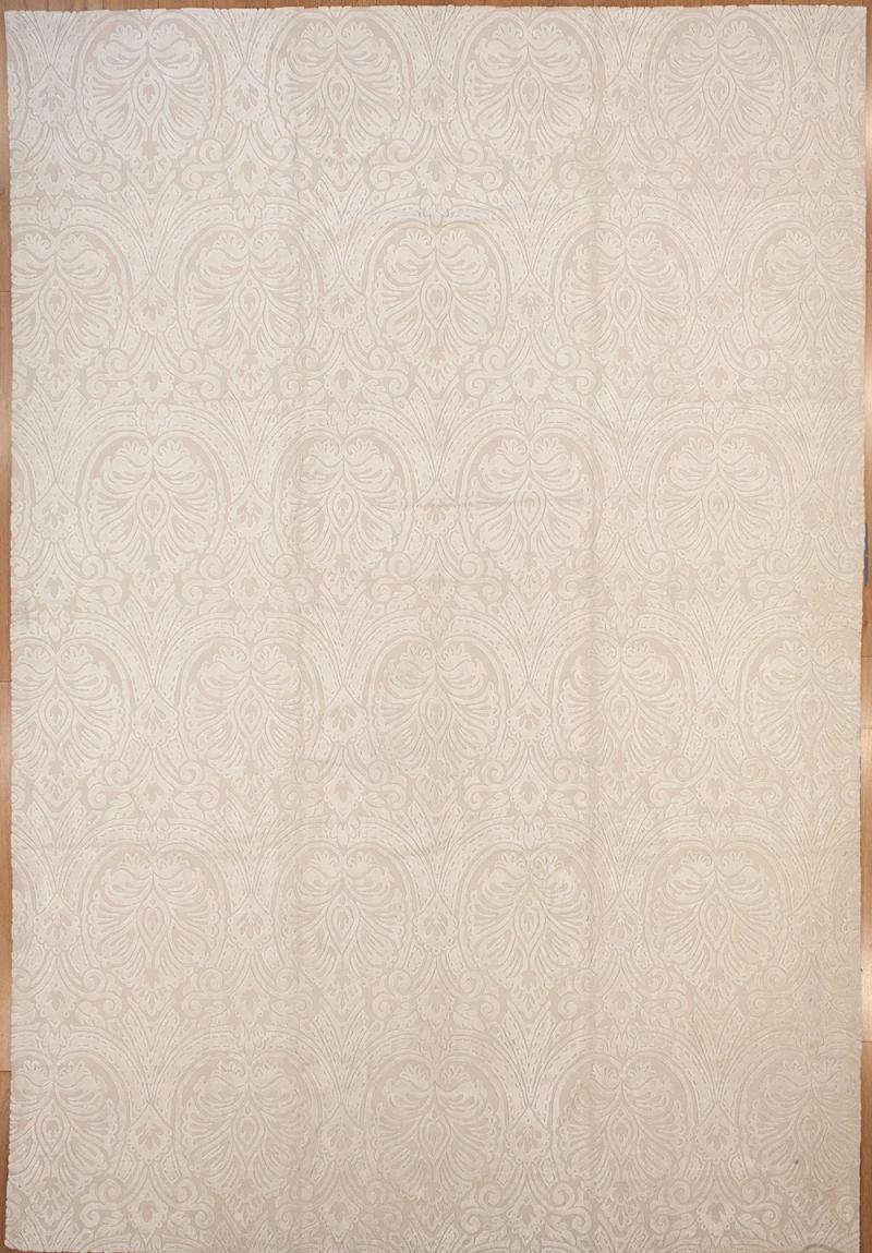  Aubusson 10 x 14 8 High Low Silk Aubusson Rug