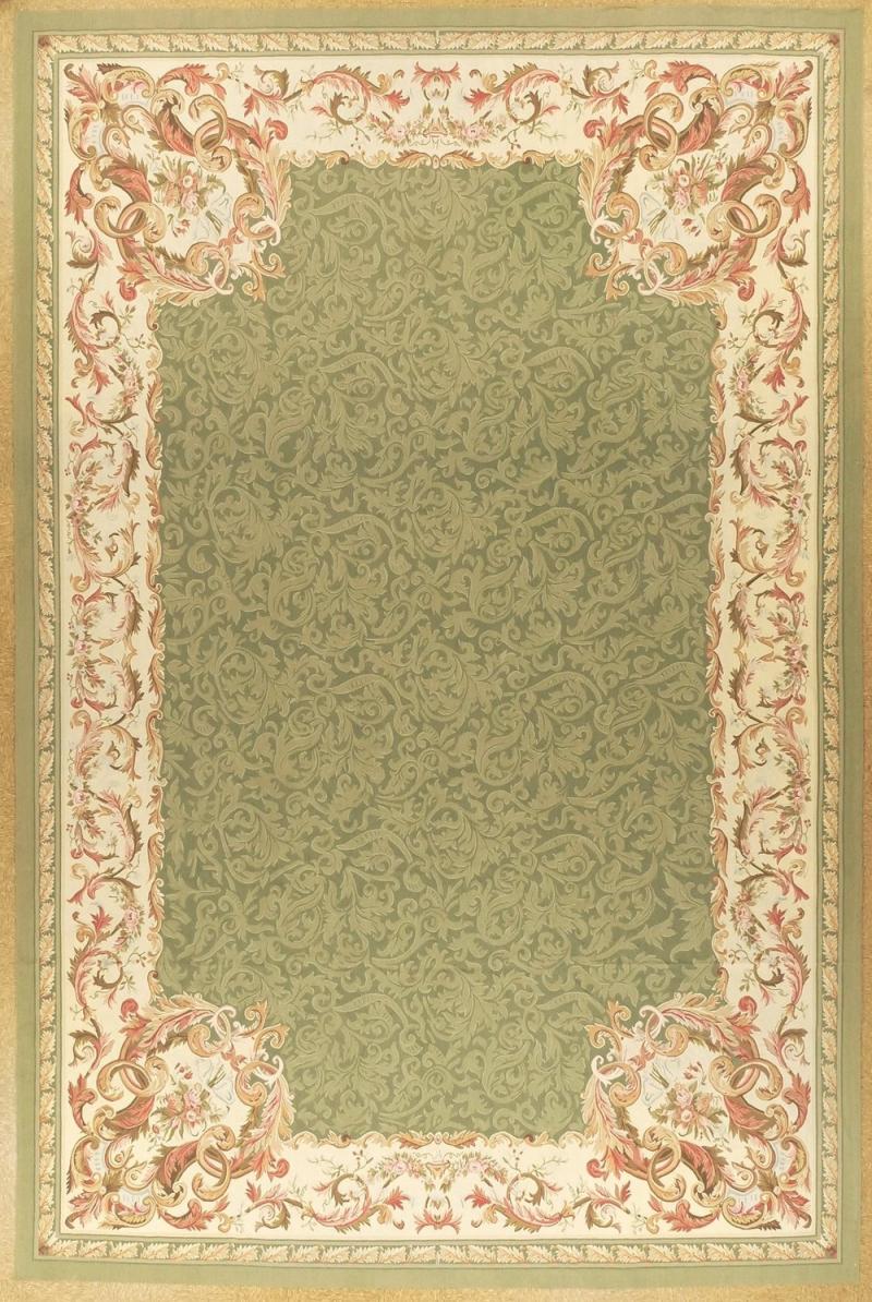  Aubusson 11 10 x 18 2 Aubusson Rug 128 Green