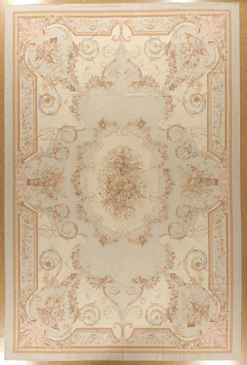  Aubusson 12 1 x 18 3 Aubusson Rug 1108 Blue