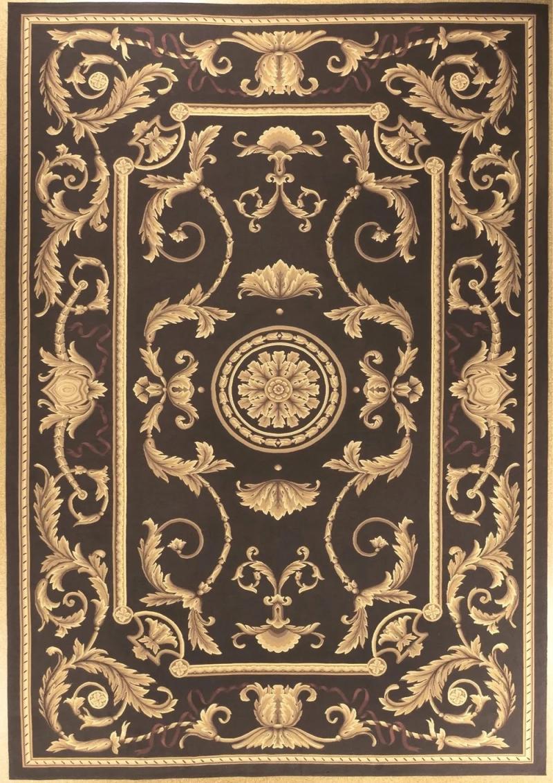  Aubusson 12 4 x 17 7 Aubusson Carpet LaSarre Design 511 BK