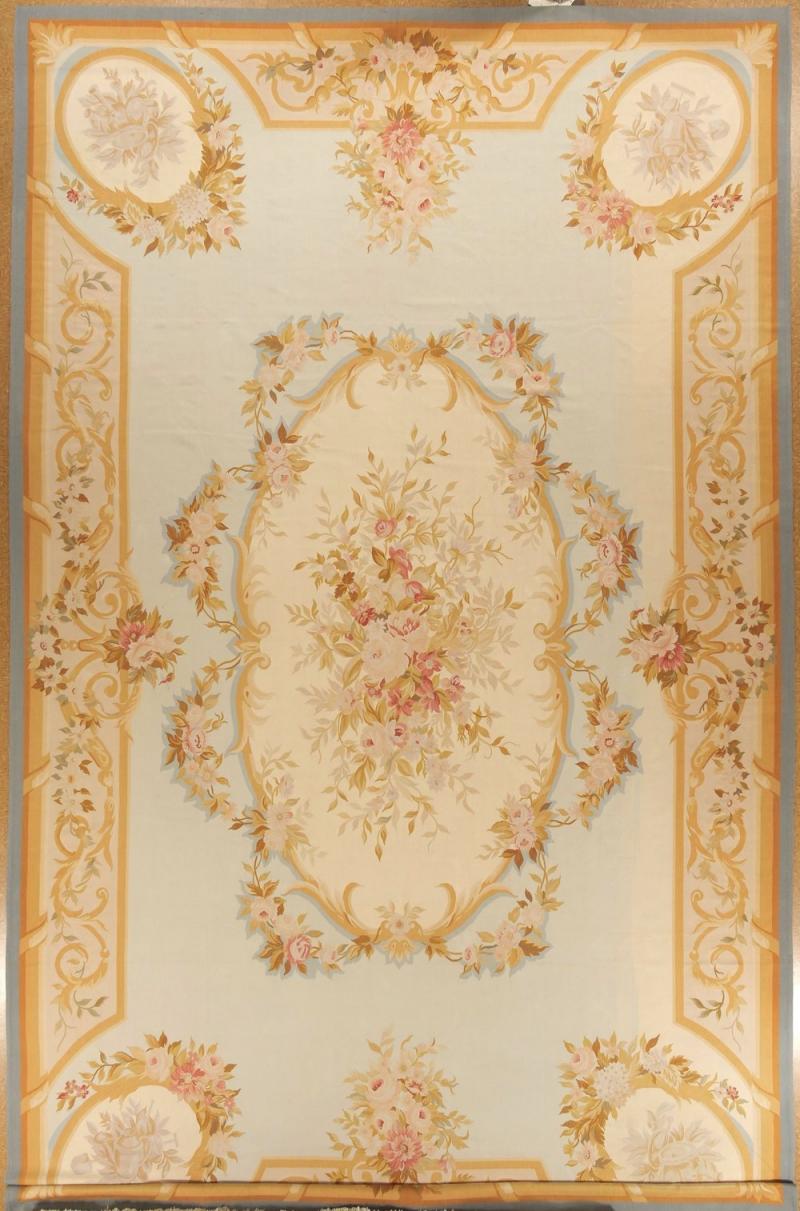  Aubusson 13 7 x 22 2 Aubusson Rug 196 Blue Meter Size 414 x 676