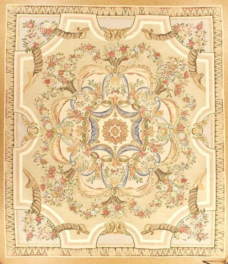  Aubusson 13 8 x 15 7 Abadjian Aubusson Rug 908