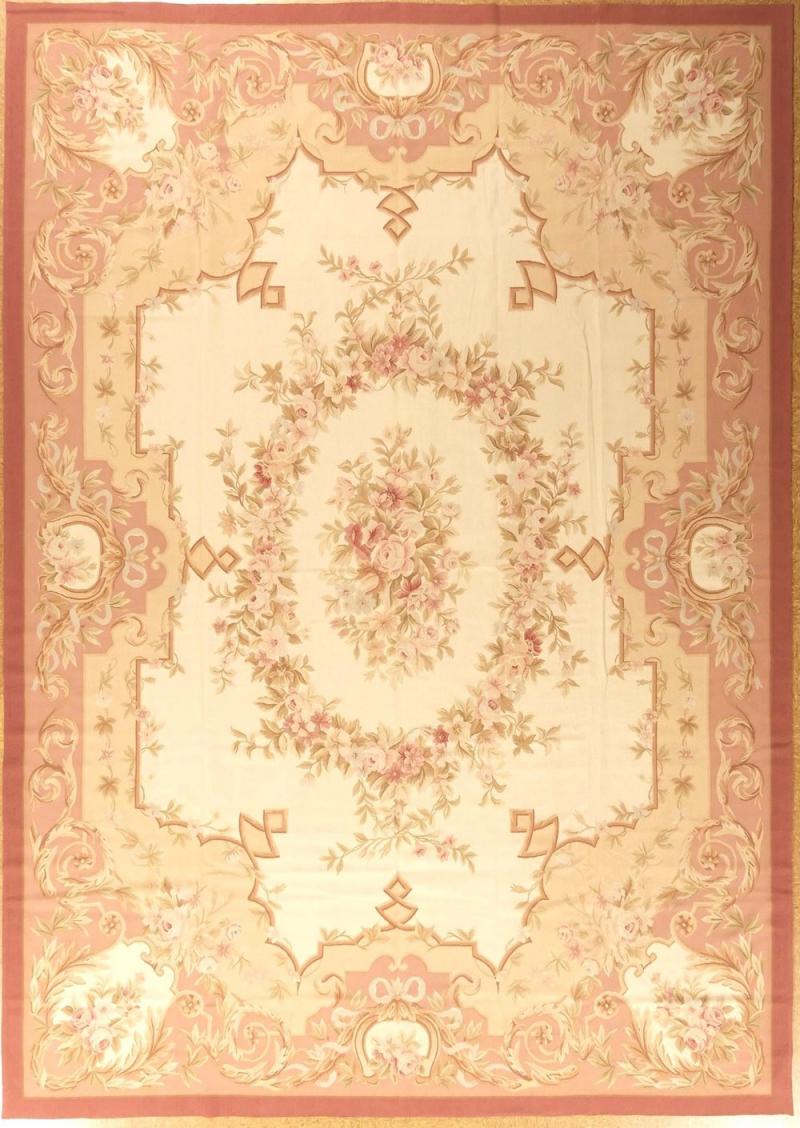  Aubusson 9 11 x 14 Aubusson Rug 124 Rose