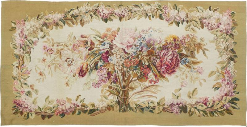  Aubusson Antique Aubusson Beauvais Tapestry 22 x 46