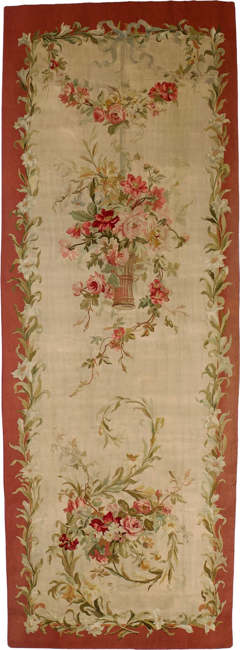  Aubusson Antique French Aubusson 1 of pair 36 x 9 11 