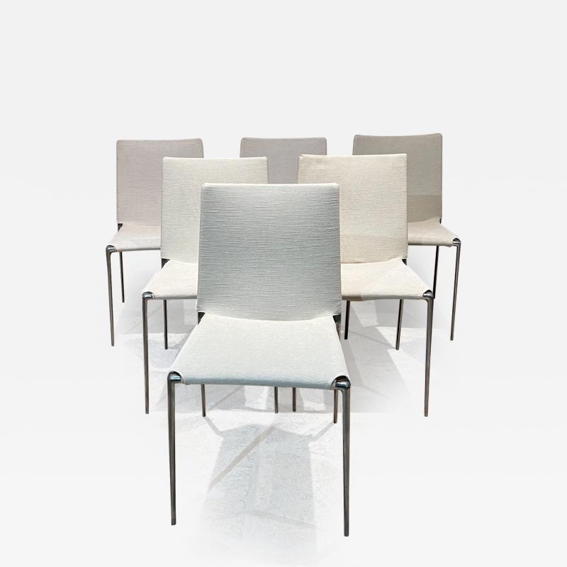  B B Italia B B Italia Roberto Barbieri Modern ALMA White Stackable Chairs Set of 6