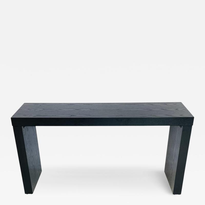  B B Italia Modern Cerused Black Oak Console Table in the Style of B B Italia