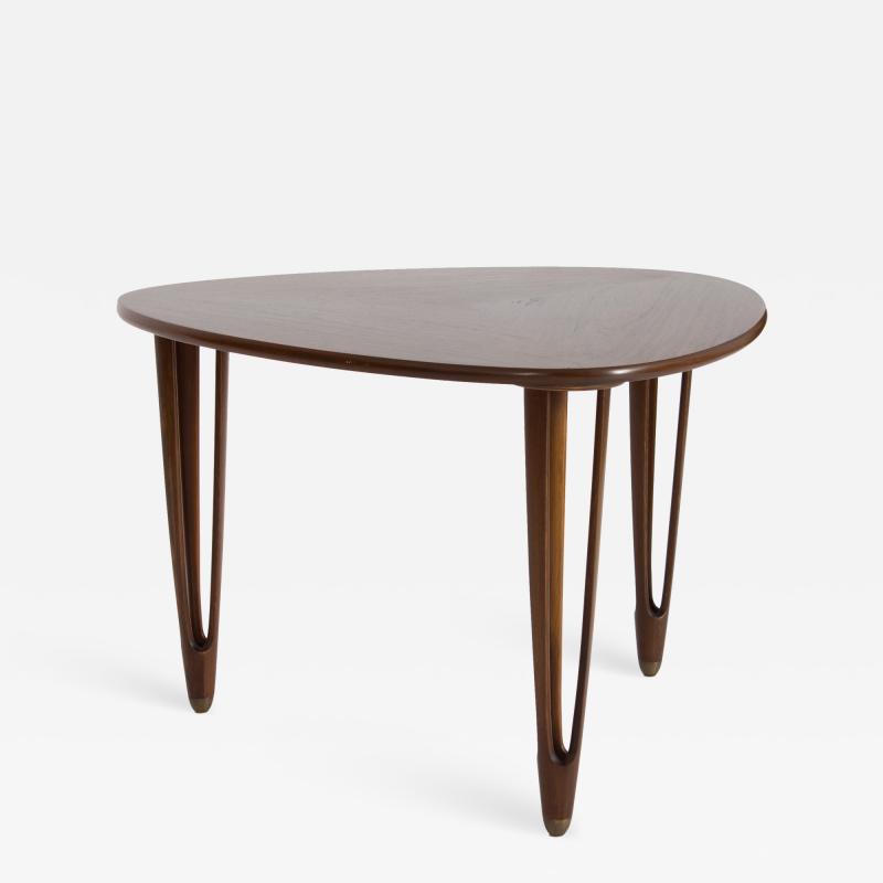  B C M bler Triangular Coffee Table by B C M bler Denmark 1950s