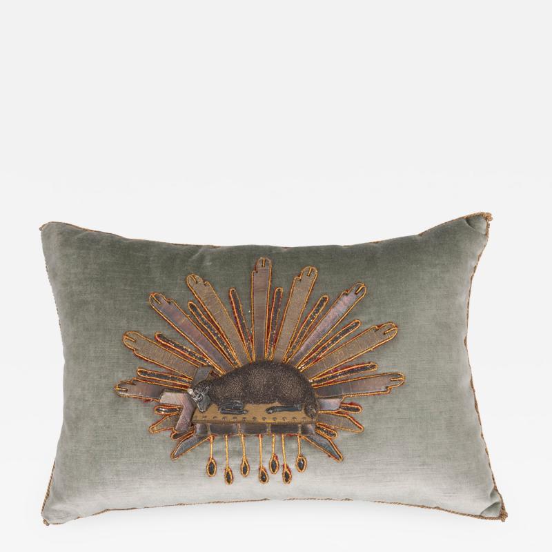  B VIZ Designs B Viz Design Antique Textile Pillow