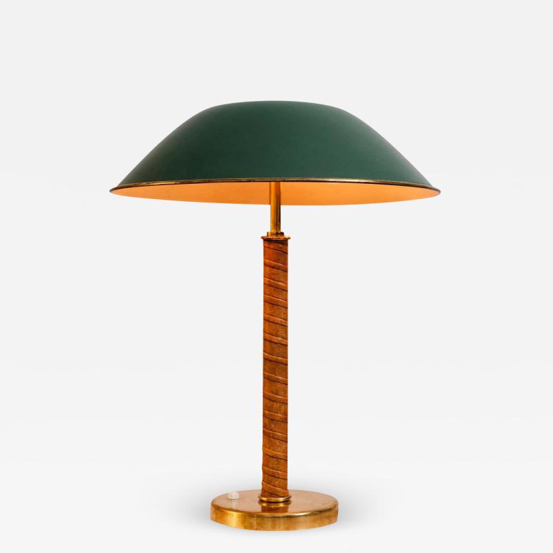  B hlmarks AB Bohlmarks 1940s B hlmarks Brass and Leather Table Lamp