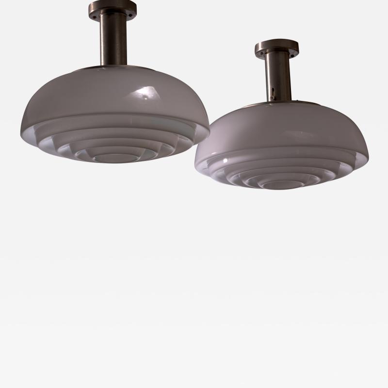  B hlmarks AB Bohlmarks Pair of B hlmarks glass ceiling lamps