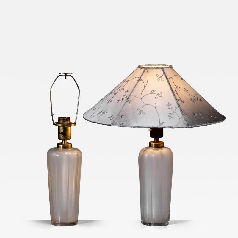  B hlmarks AB Bohlmarks Pair of B hlmarks glass table lamps