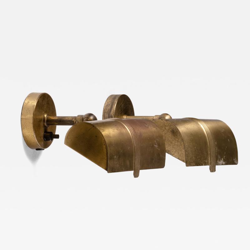  B hlmarks AB Bohlmarks Pair of brass B hlmarks wall lamps