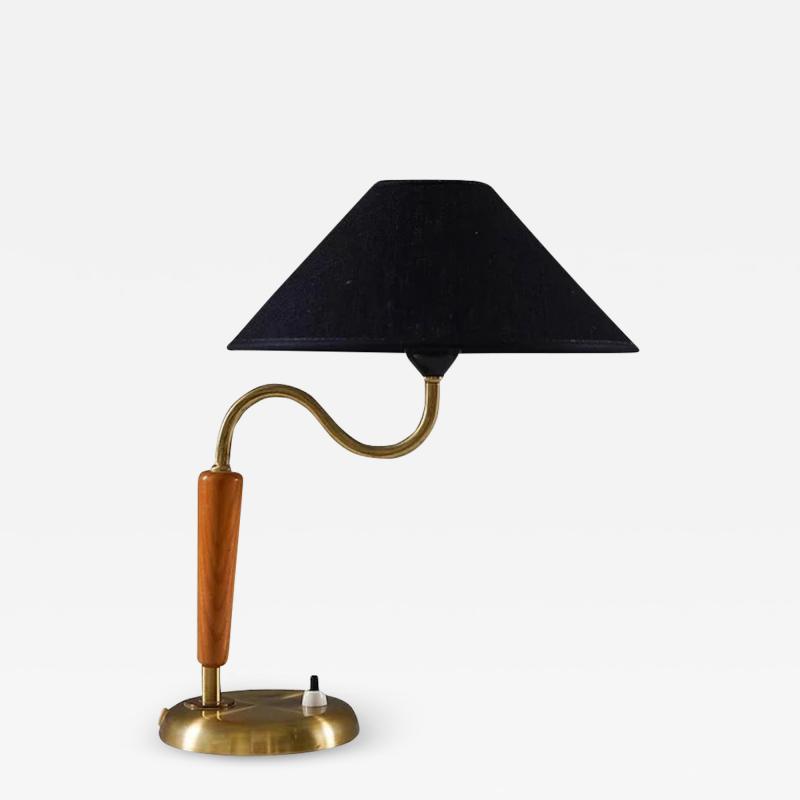  B hlmarks AB Bohlmarks Swedish Midcentury Table Lamp in Brass by B hlmarks