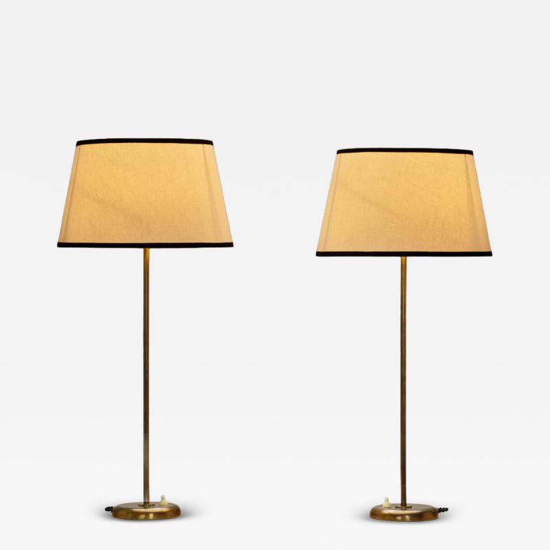  B hlmarks Pair of Model 15436 Table Lamps by Harald Notini for B hlmarks Sweden 1950s