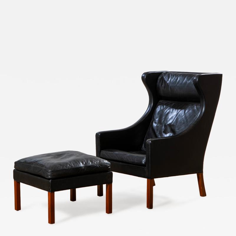  B rge Mogensen Borge Mogensen B rge Mogensen Model 2204 Lounge Chair Leather Wood 1963