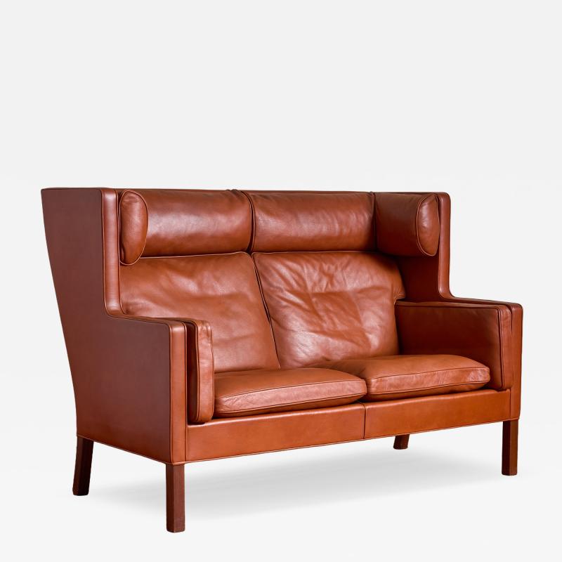  B rge Mogensen Borge Mogensen Borge Mogensen Leather Wingback Settee