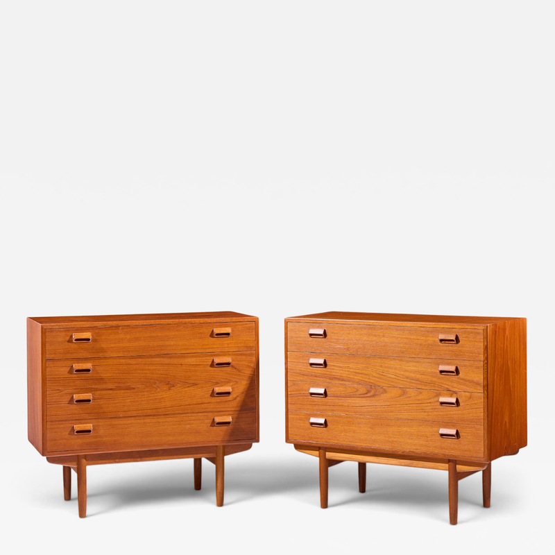  B rge Mogensen Borge Mogensen Borge Mogensen Mid Century Danish Modern Teak and Oak Chest of Drawers Pair