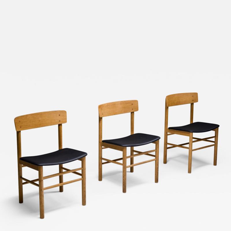  B rge Mogensen Borge Mogensen Scandinavian design B rge Mogensen Modern Dining Chairs in Oak 1960s
