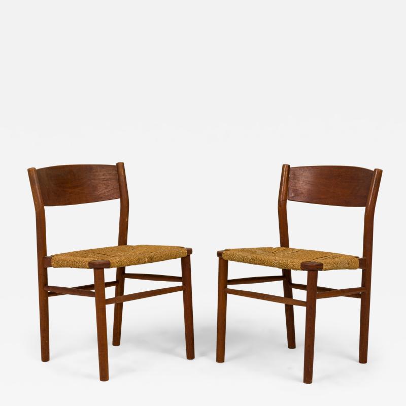  B rge Mogensen Borge Mogensen Set of 11 Borge Mogensen Danish Teak and Woven Seagrass Dining Chairs