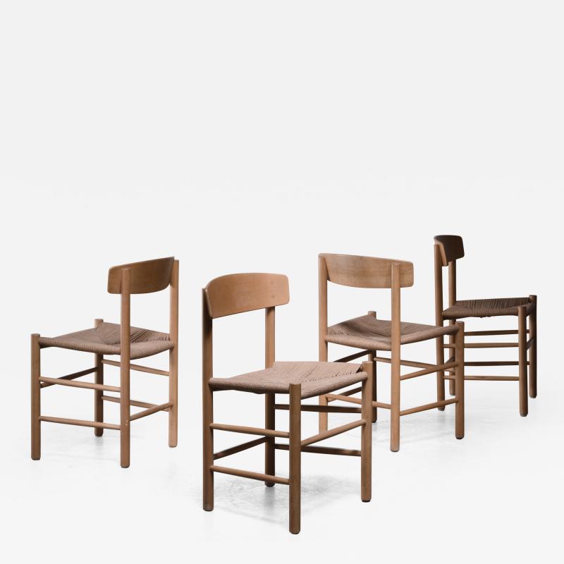  B rge Mogensen Borge Mogensen Set of 4 Borge Mogensen J39 Dining Chairs Denmark