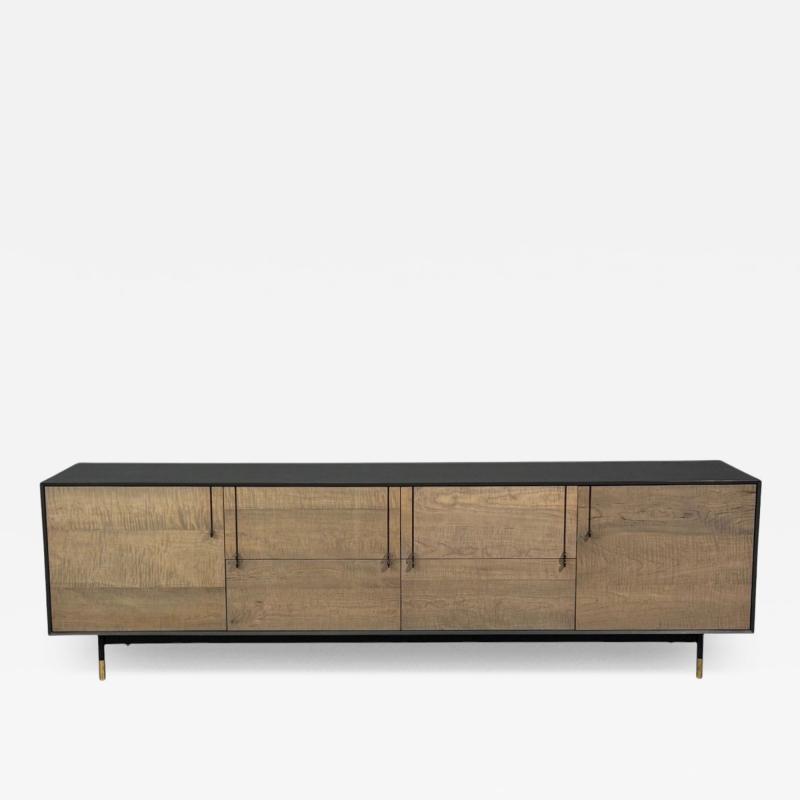  BDDW BDDW Modern Sideboard Ebonized Wood Tiger Maple Bronze USA 2015