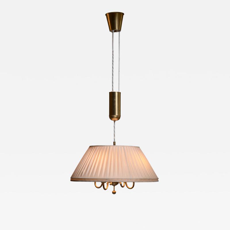  BOR NS BOR S Bor ns brass and fabric height adjustable pendant