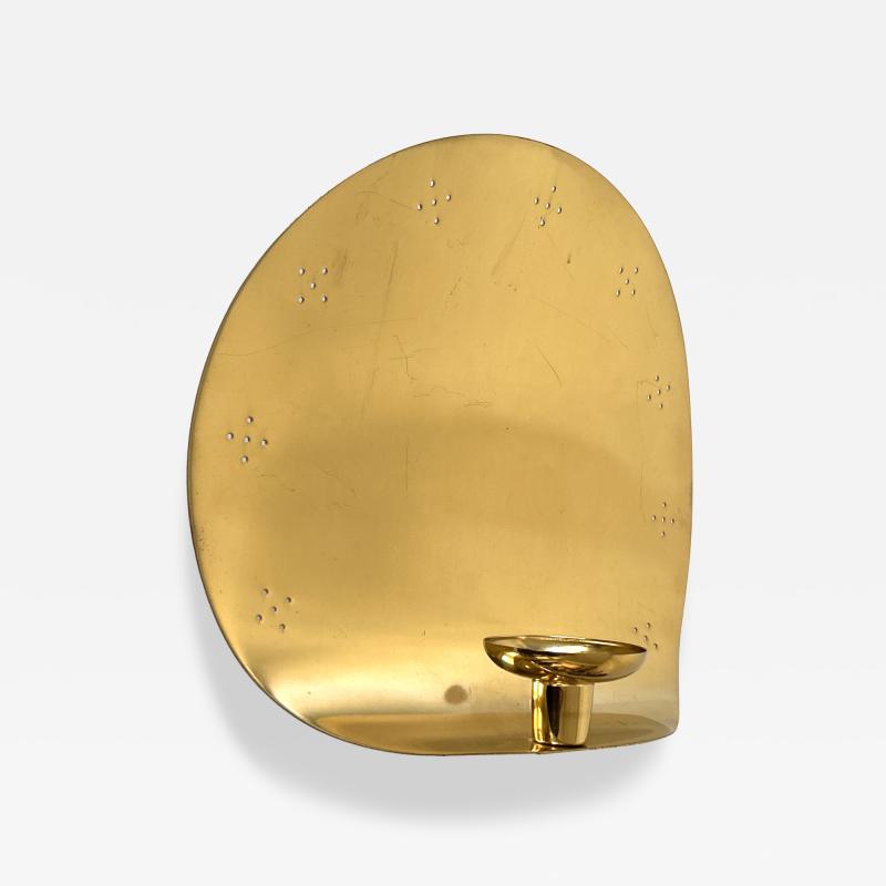  BOR NS BOR S Elegant Mid Century Brass Sconce with Candle Holder by Bor ns Bor s Sweden 1970s