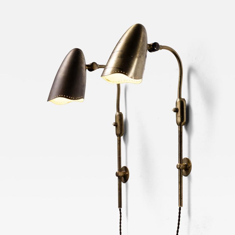  BOR NS BOR S Pair of Bor ns Bor s brass wall lamps