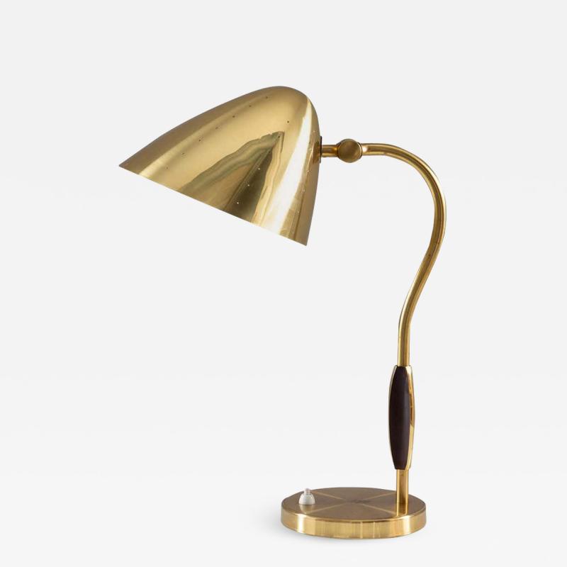  BOR NS BOR S Swedish Midcentury Table Lamp in Perforated Brass by Bor ns