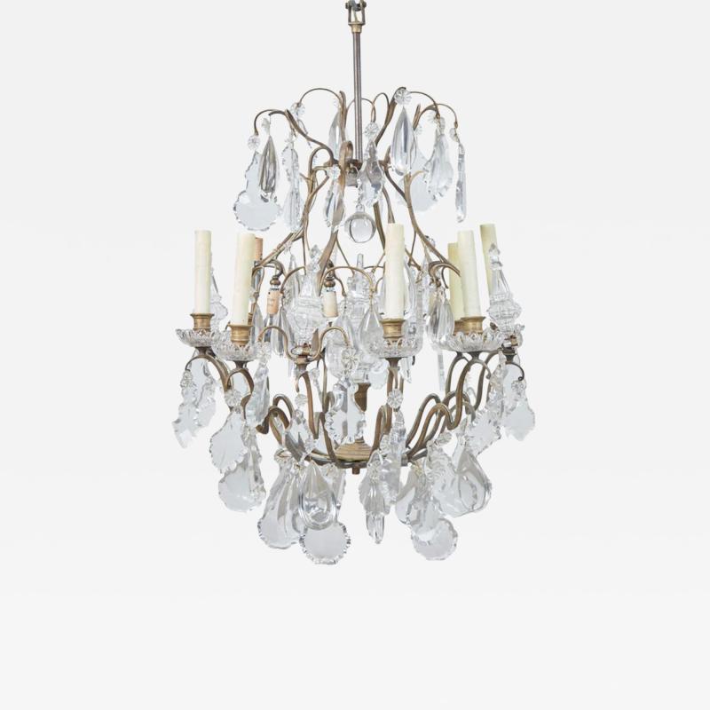  Baccarat Early 20th C Baccarat Louis XV Style Bronze Crystal 12 Light Chandelier