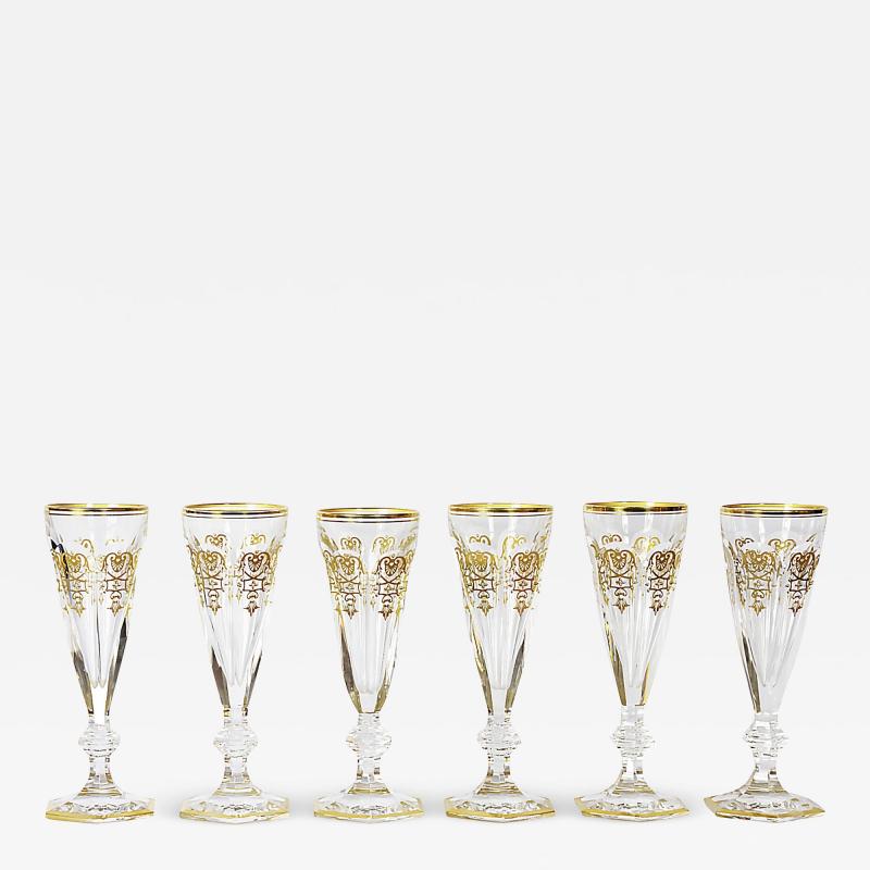  Baccarat Harcourt Empire Collection Crystal Champagne Flutes from Baccarat Set of 6