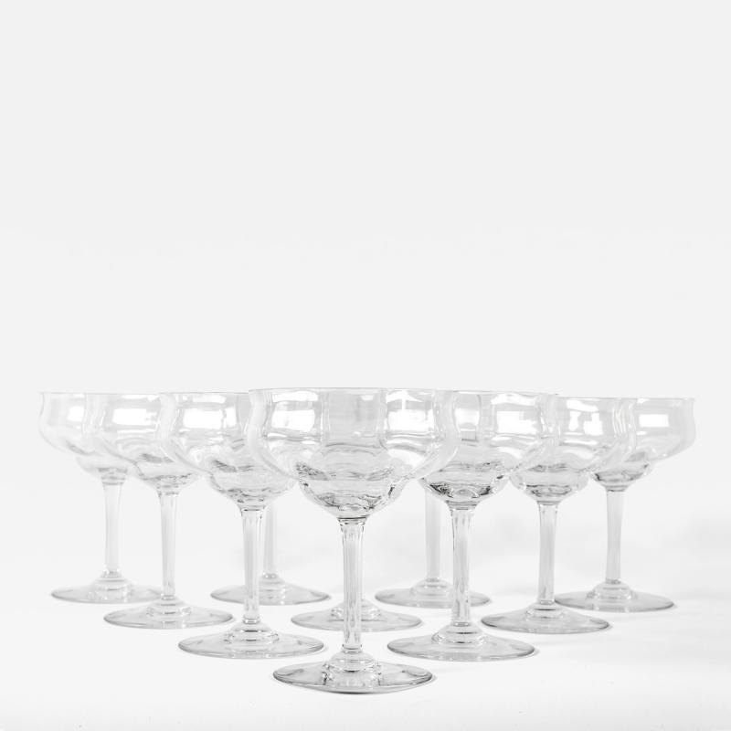  Baccarat Vintage Set of Eight Baccarat Champagne or Drinks Coupe