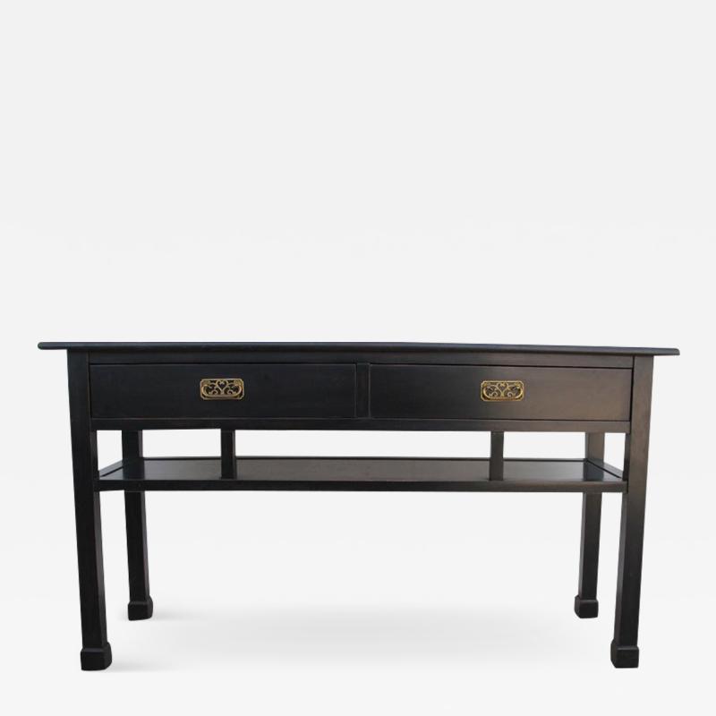  Baker Furniture Company Chin Hua Baker Style Ebonized Console Table